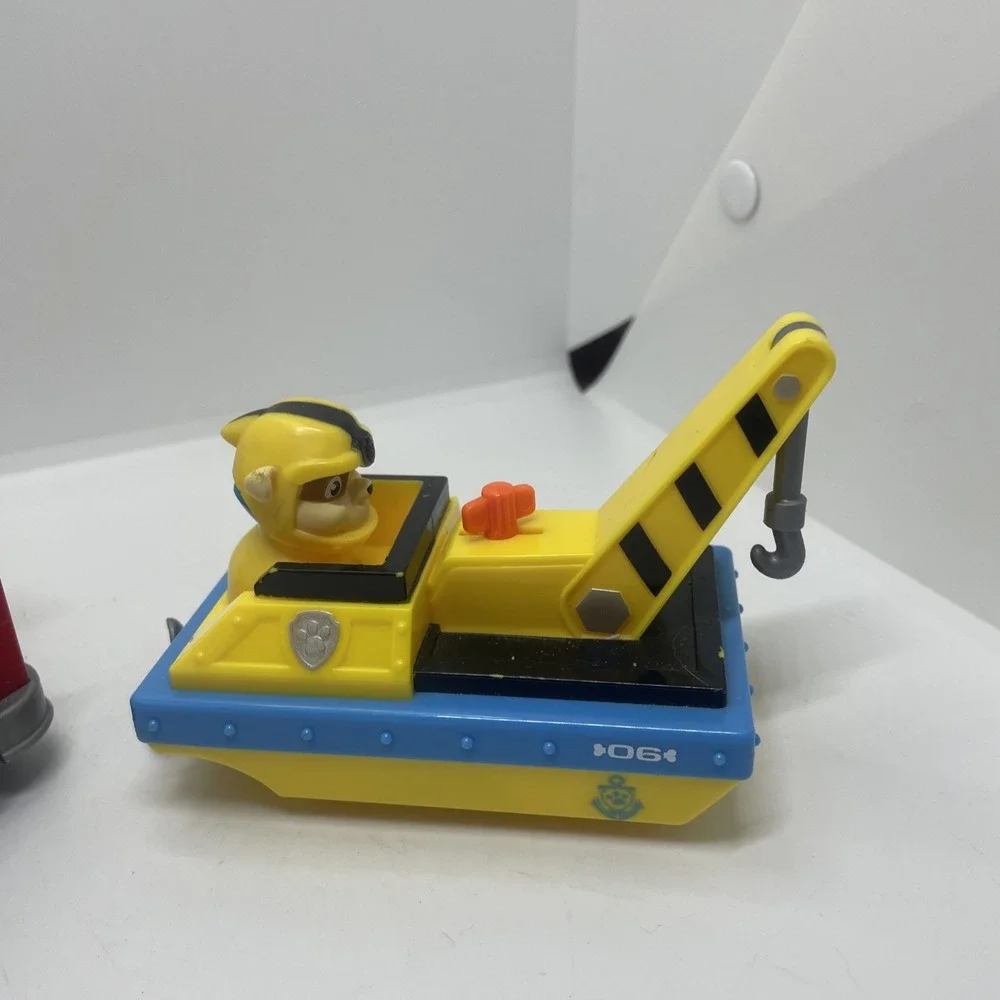 PAW Patrol‎ Marshall Figure & Fire Truck Vehicle And Swimways Rubble Rescue Boat